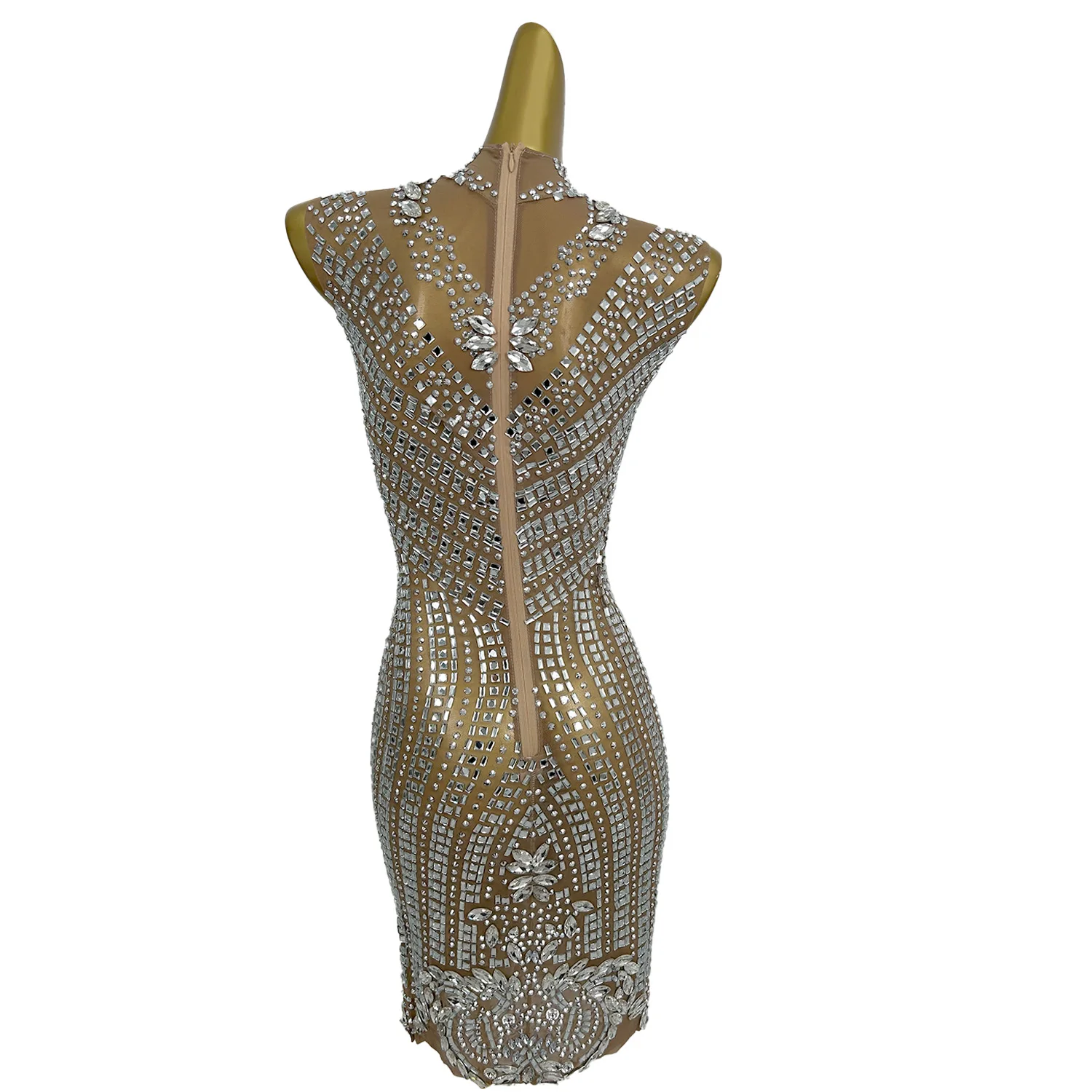 Облегающие платья с кристаллами для женщин - Фотография_4