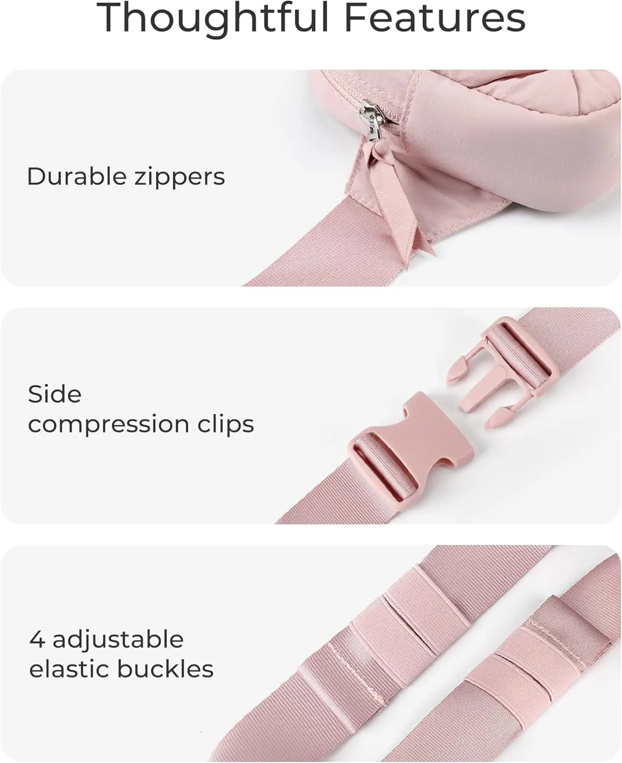 Bagsmart puffy поясные сумки для женщин - Фотография_6