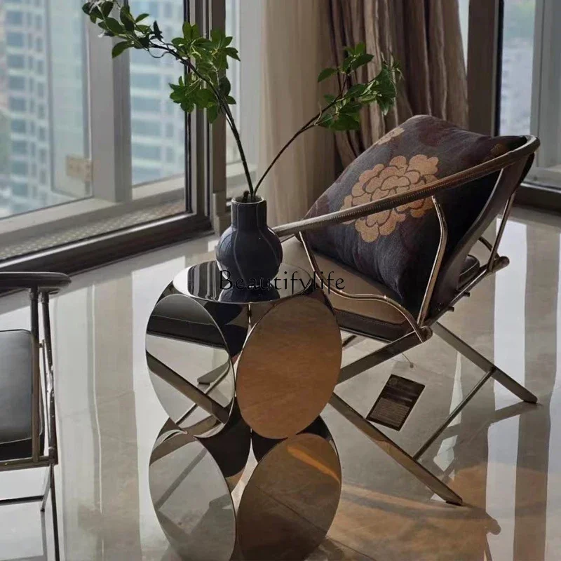 Ls 27 итальянское минималистское зеркало из нержавеющей стали с краем - Фотография_5