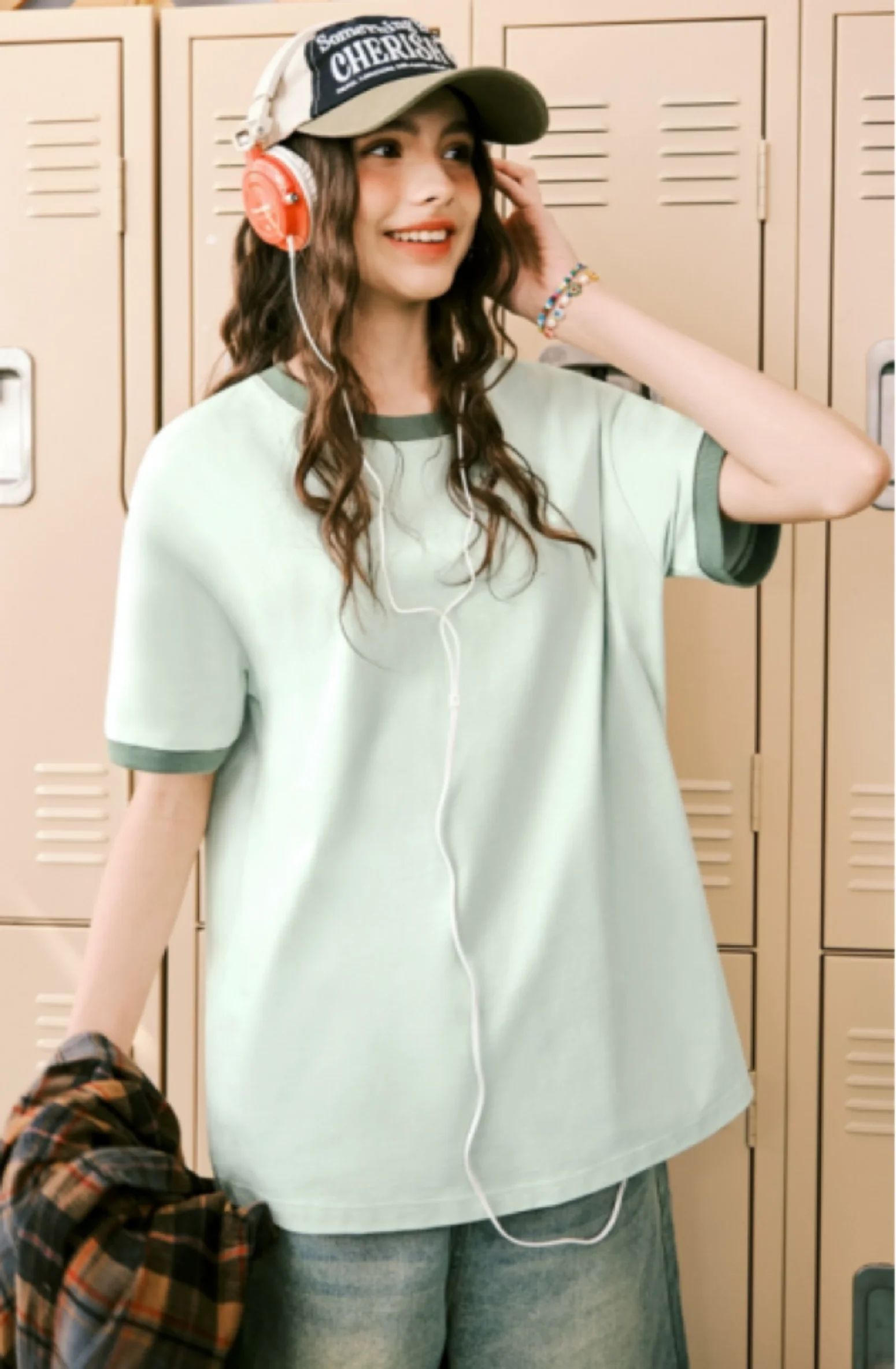 Новые летние лоскутные женские футболки с цветными блоками - Фотография_6