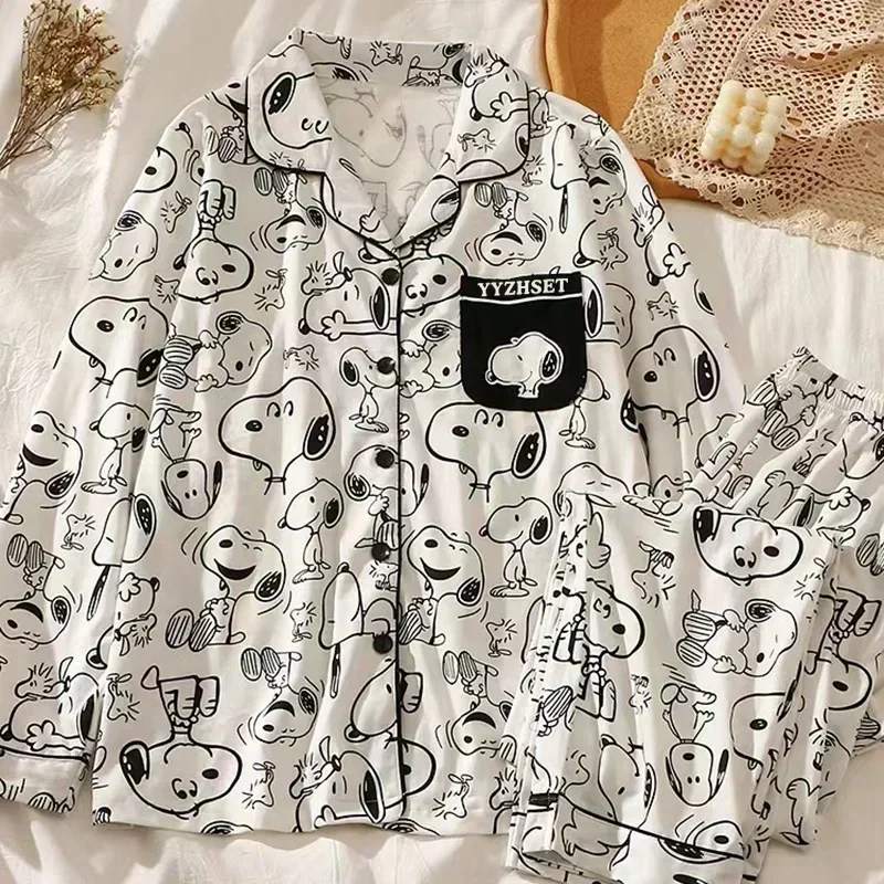 Snoopy, весенне-осенние пижамы с героями мультфильмов - Фотография_3