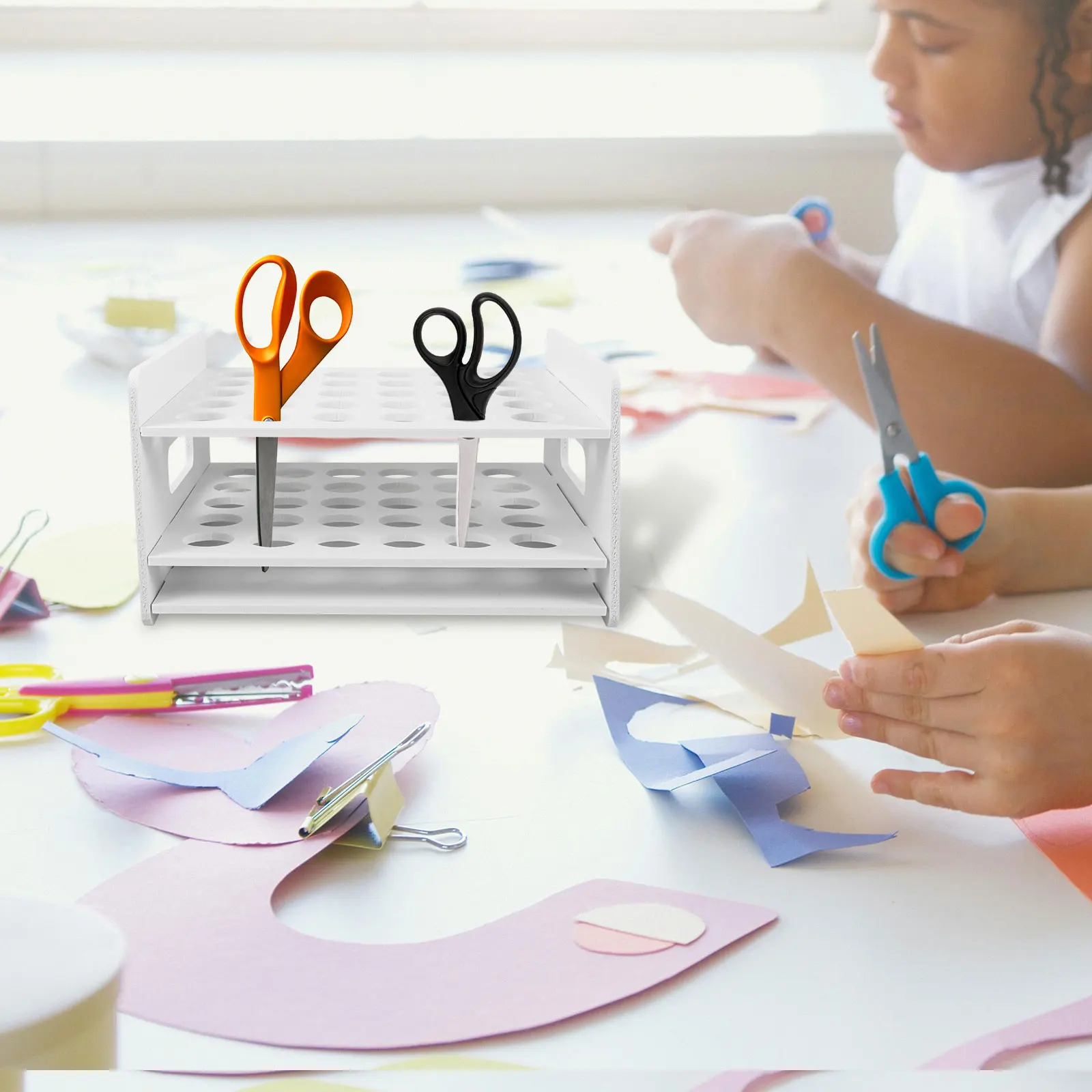 Деревянный ящик для хранения ножниц для классной комнаты - Фотография_4