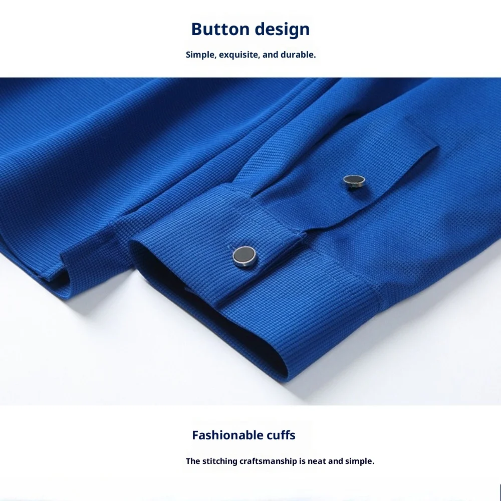 Персонализированная бесшовная эластичная мужская рубашка поло - Фотография_5