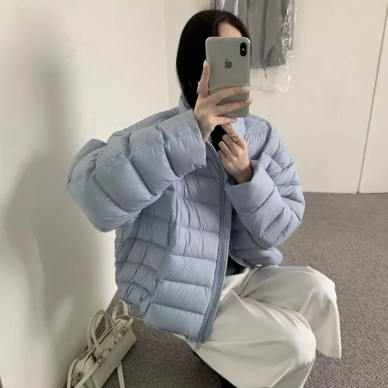 Женский короткий пуховик - новый осенне-зимний стиль - Фотография_4