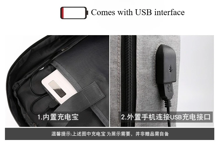 Городской пригородный рюкзак — usb-порт для зарядки - Фотография_6