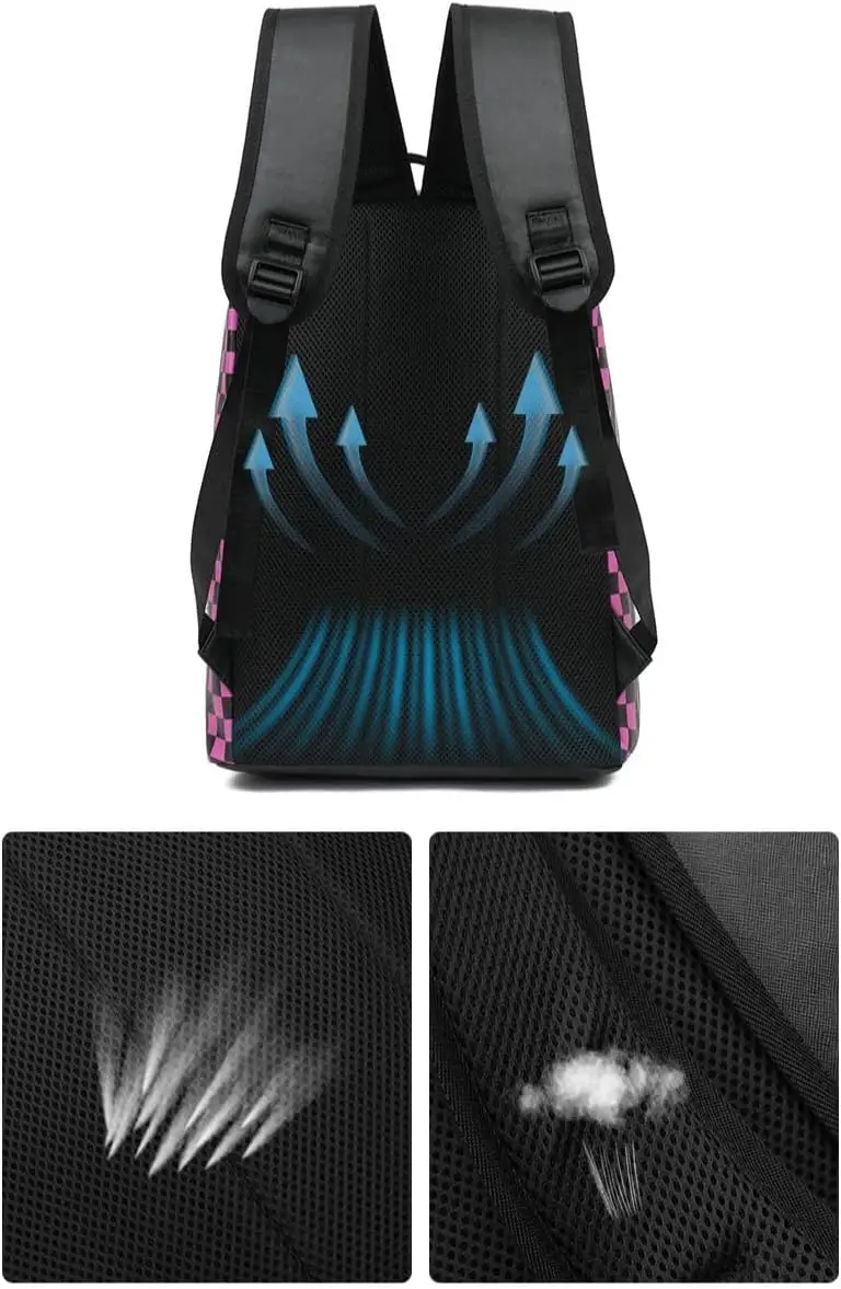 Модные мужские подростковые компьютерные рюкзаки с мультяшными граффити - Фотография_3