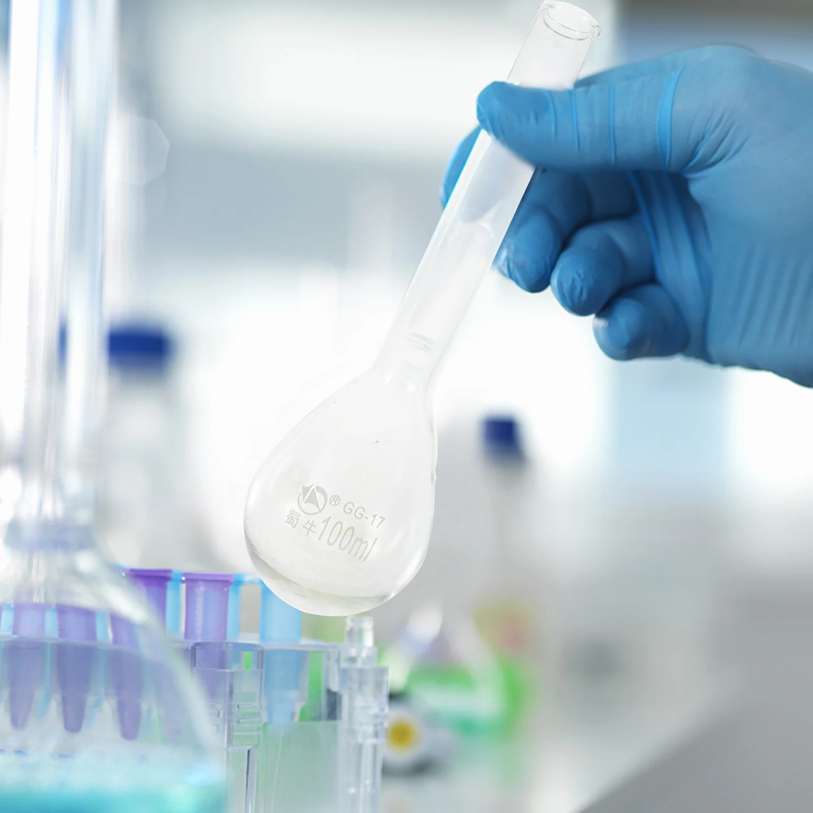 Прочная колба из боросиликатного азота емкостью 100 мл