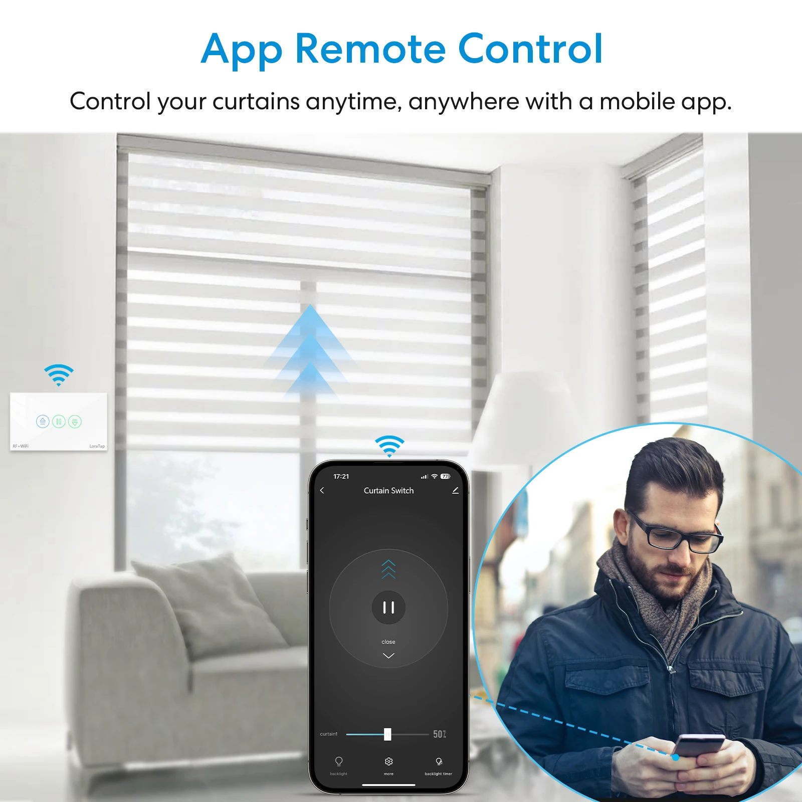 Tuya smart life переключатель штор - Фотография_4