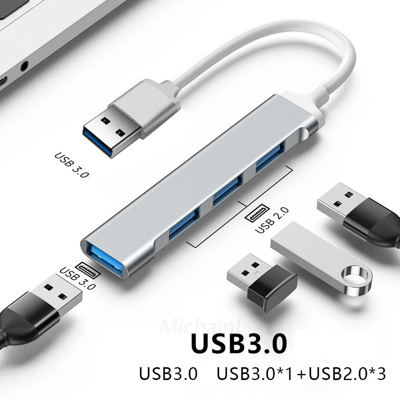 4 порта usb 3,0 hub usb hub высокоскоростной - Фотография_4