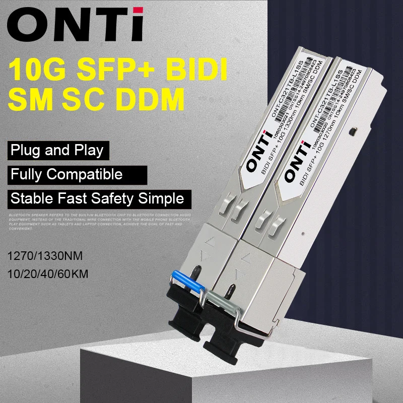 Модуль onti 10g bidi sm sc wdm sfp+