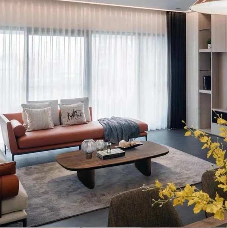 Журнальный столик из цельного дерева в скандинавском стиле в стиле ретро - Фотография_6