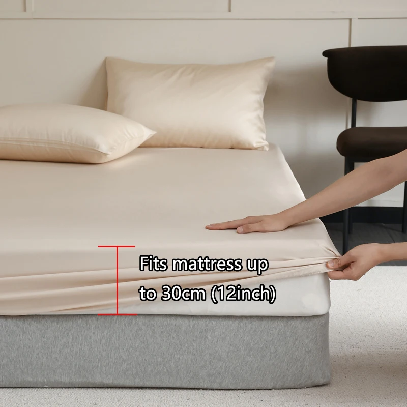 Простыня из шелкового шелка шелковицы с резинками - Фотография_3