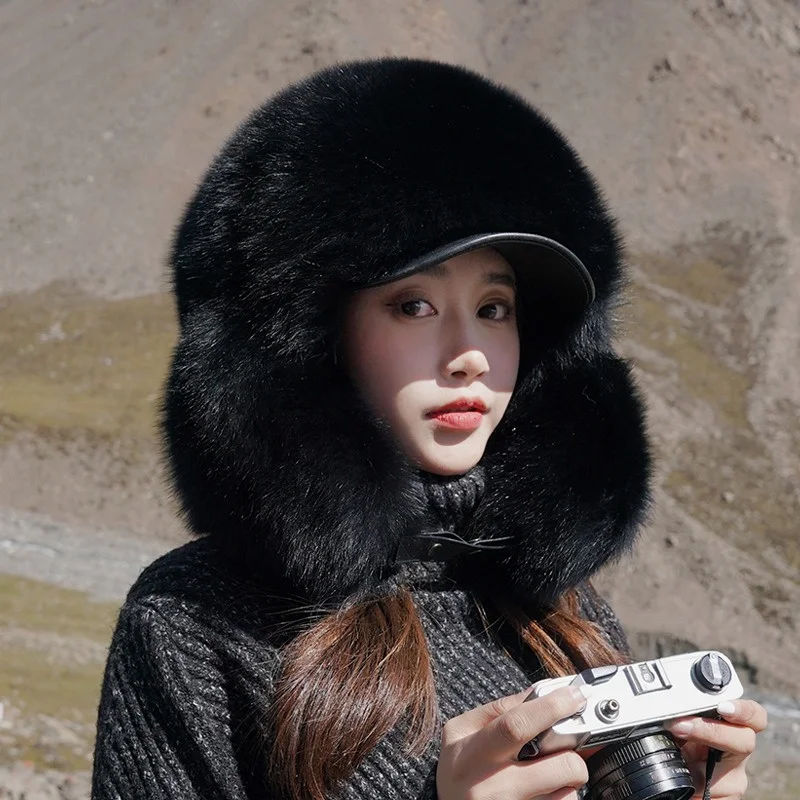 Роскошная женская меховая шапка lei feng высокого класса