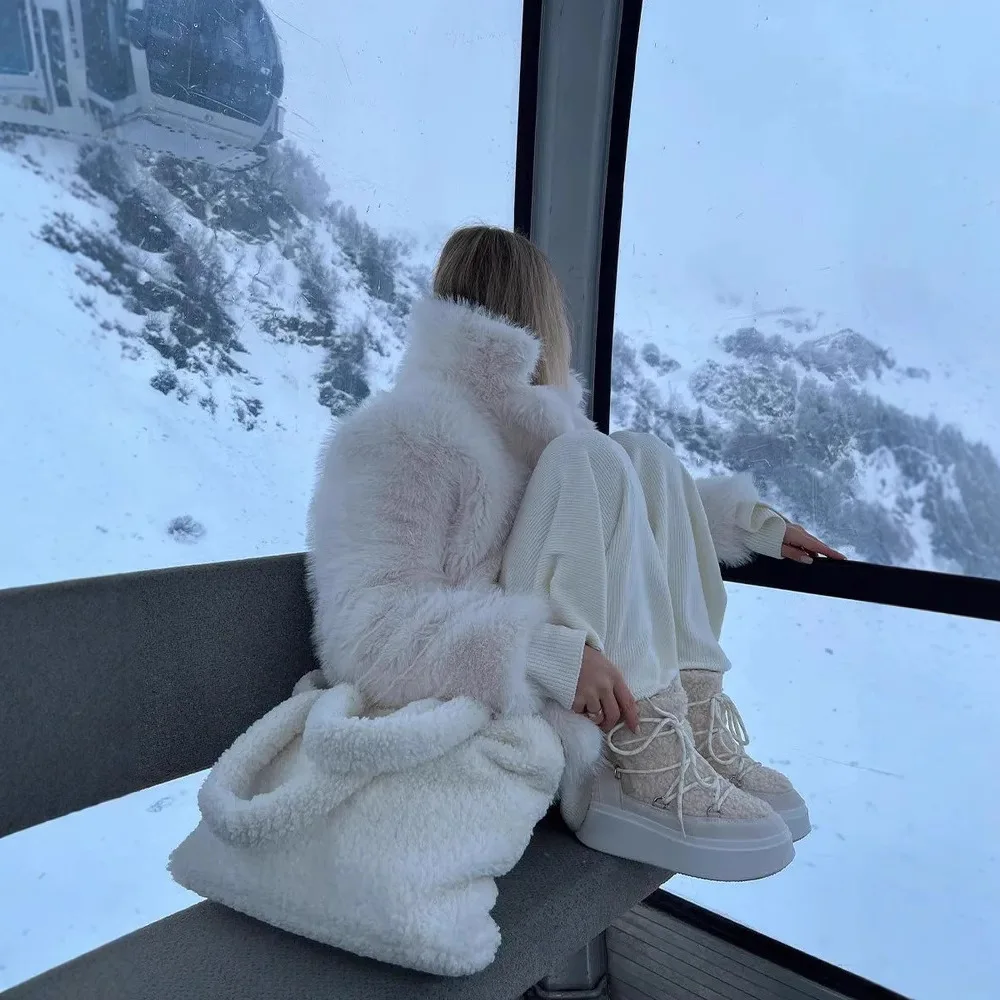 Свободное толстое пальто женское - Фотография_2