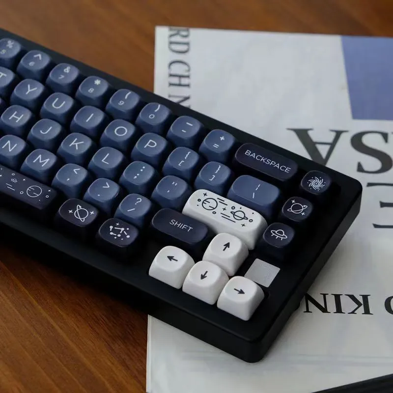 Черно-белые колпачки для клавиш galaxy pbt - Фотография_5