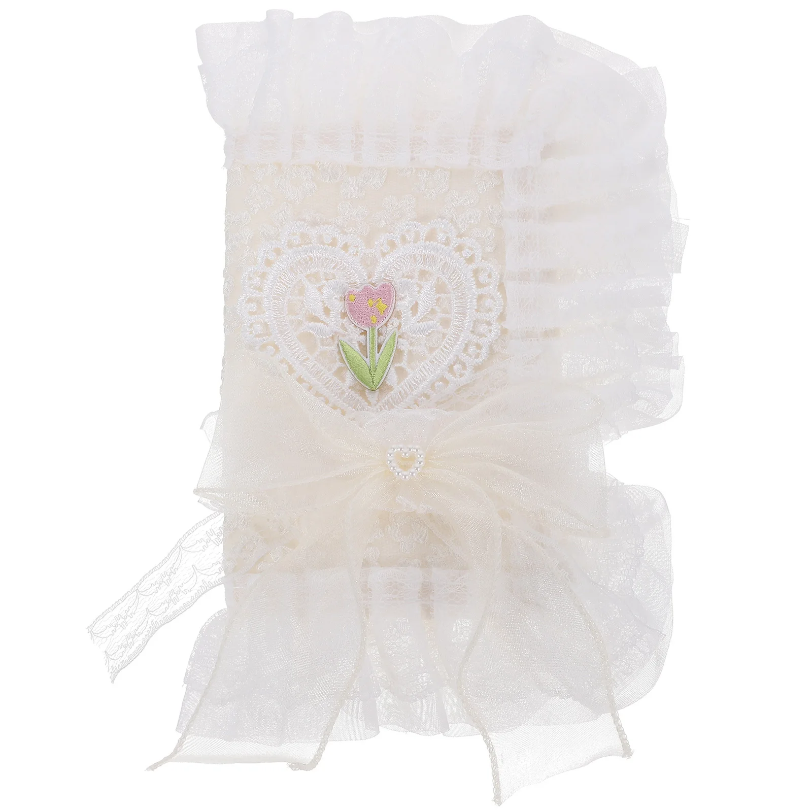 Обложка книги с белыми кружевными цветами - Фотография_4