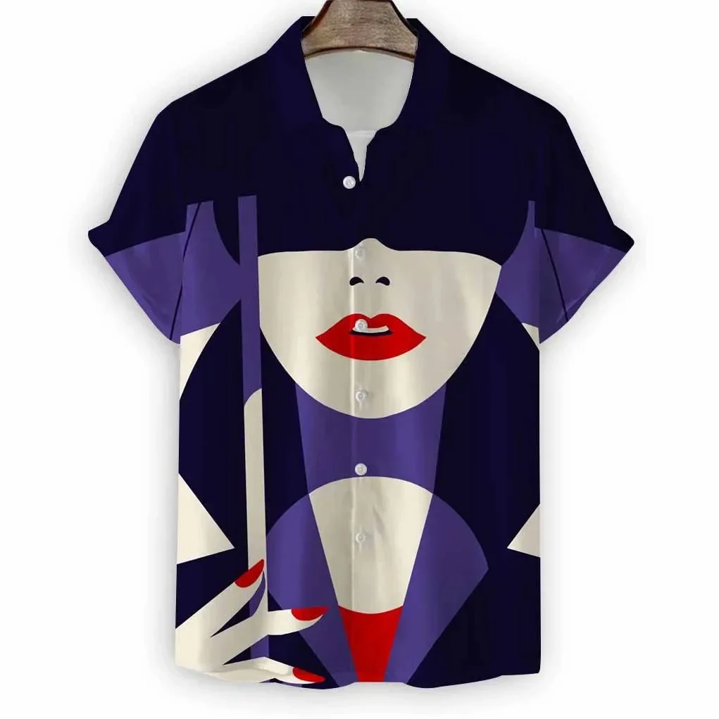 Новая пляжная мужская рубашка с принтом для современных девочек - Фотография_2