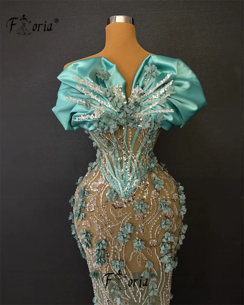 Vestido gala роскошные бусы русалка - Фотография_2