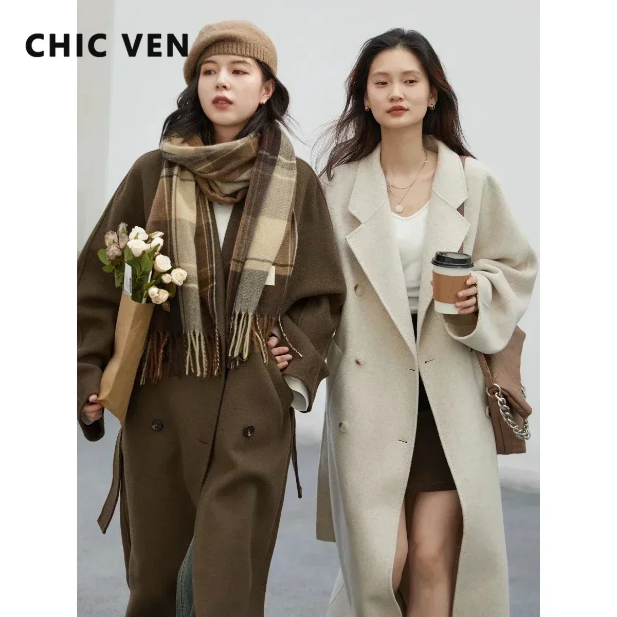 Chic ven женские длинные двусторонние