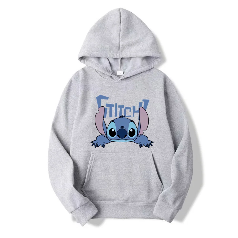 Милая свободная толстовка с капюшоном и мультяшным принтом disney stitch
