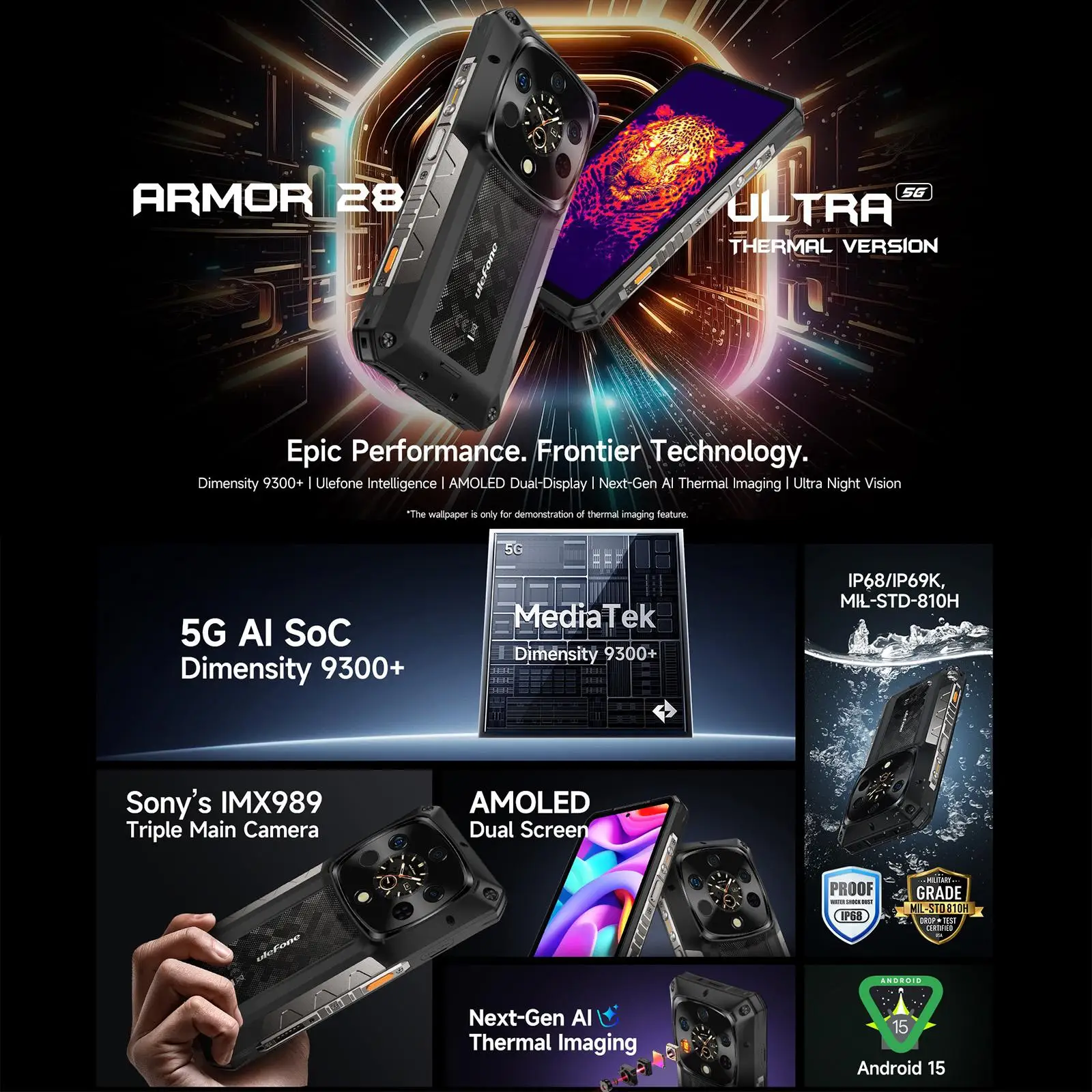 Ulefone armor 28 сверхпрочный смартфон 5g 16 гб + 1 тб термоверсия 6 - Фотография_2
