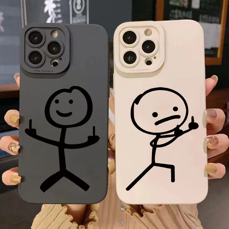 Милый мультяшный матчевый силиконовый чехол для телефона для iphone 16