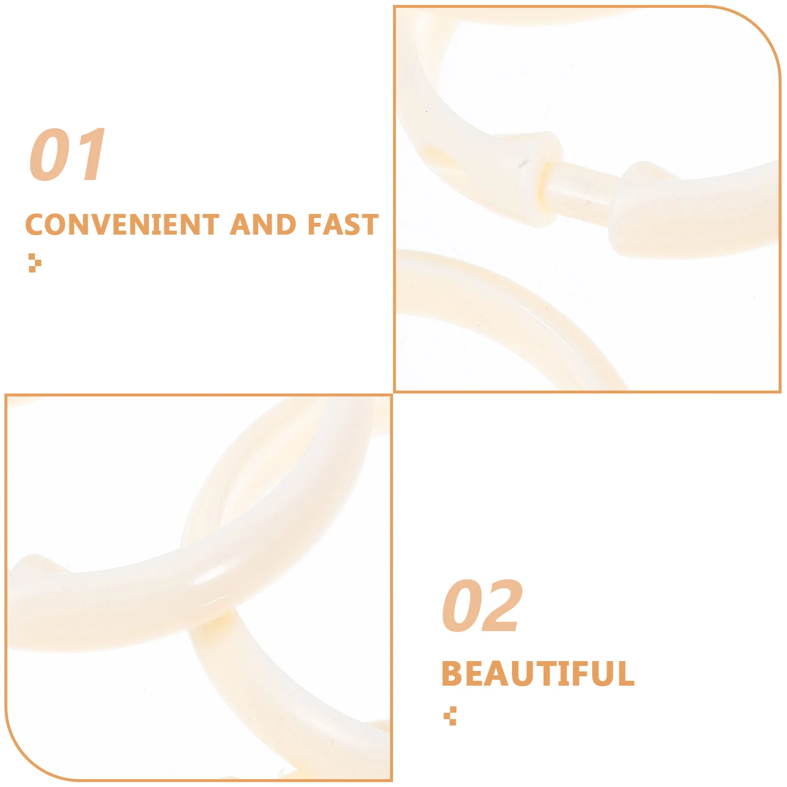 Круглые крючки для занавесок для душа для ванной комнаты - Фотография_6