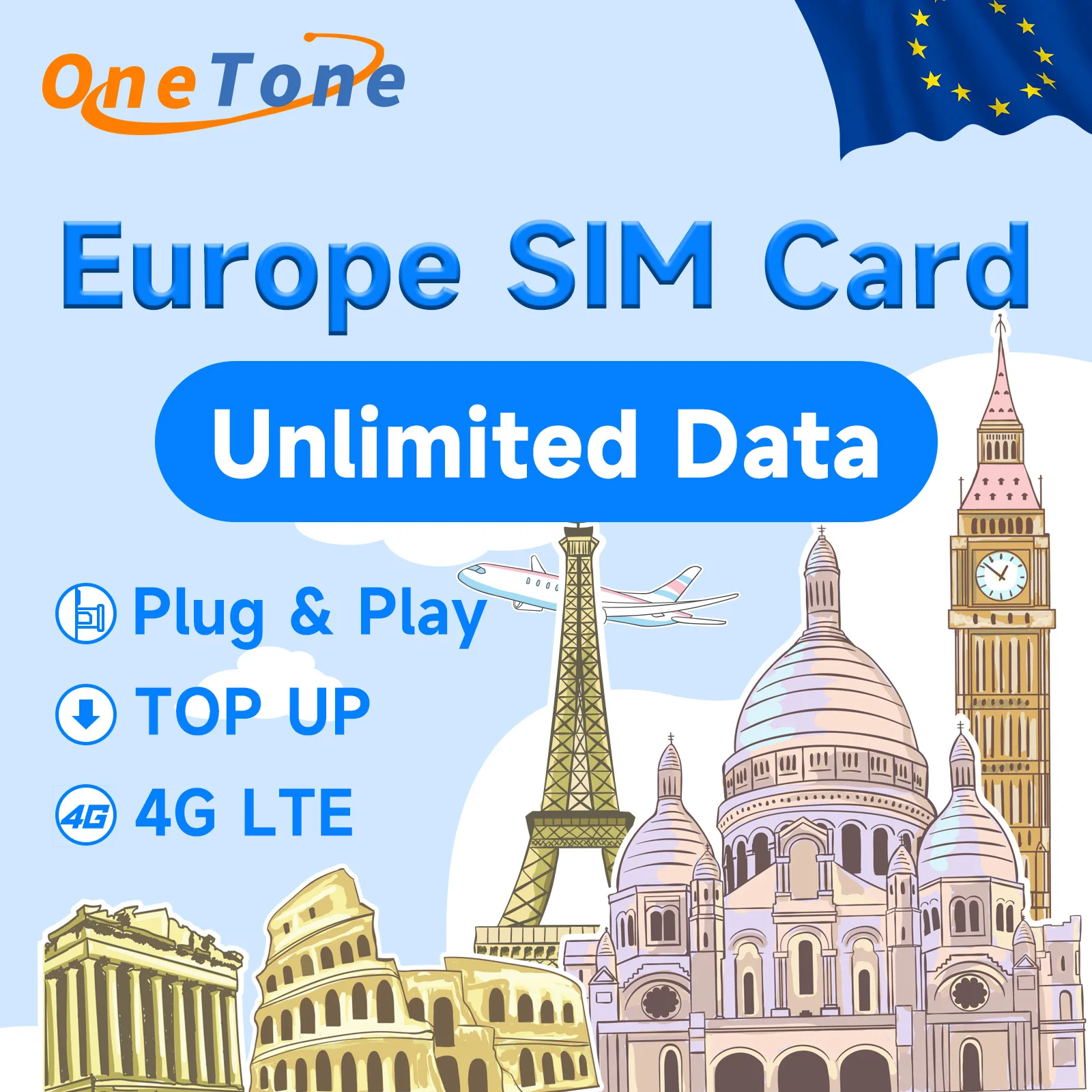 Sim-карта для предоплаченных данных в европе