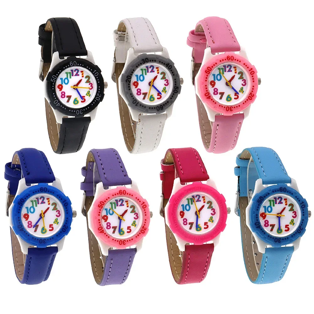 Детские часы с цветным циферблатом