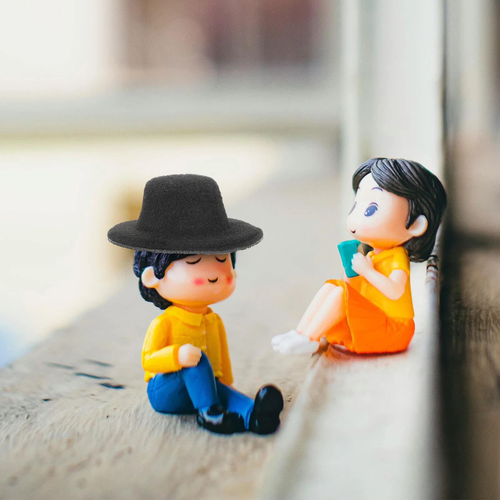 Мини-цилиндры, мягкие фетровые крошечные шапки для рукоделия - Фотография_3