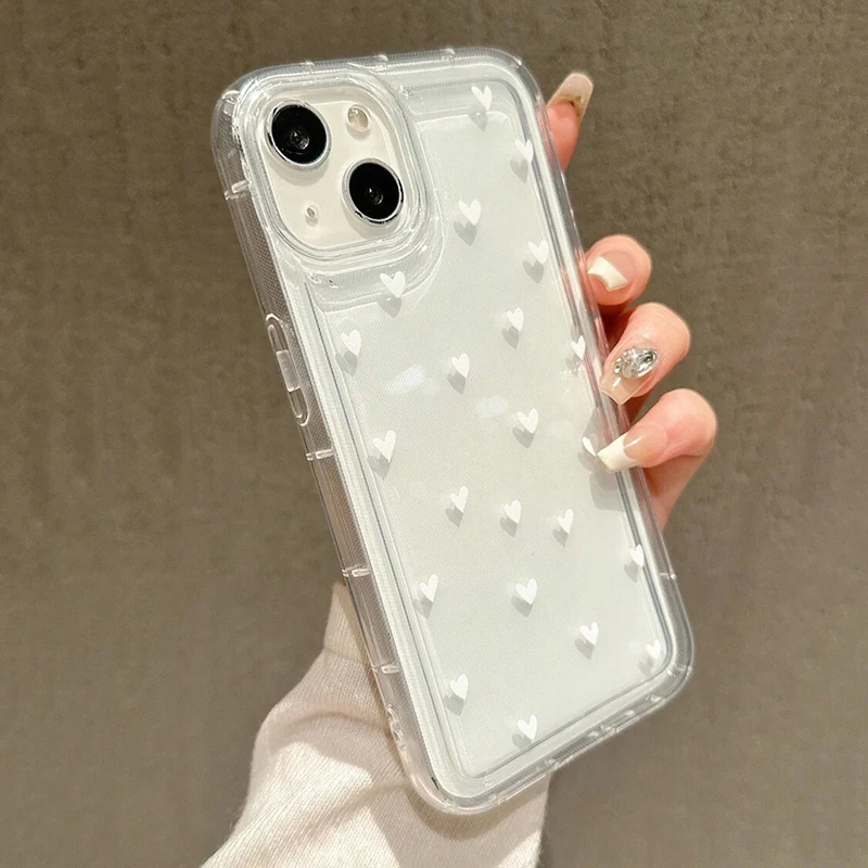 Белый маленький прозрачный чехол для телефона love для iphone 17 - Фотография_3