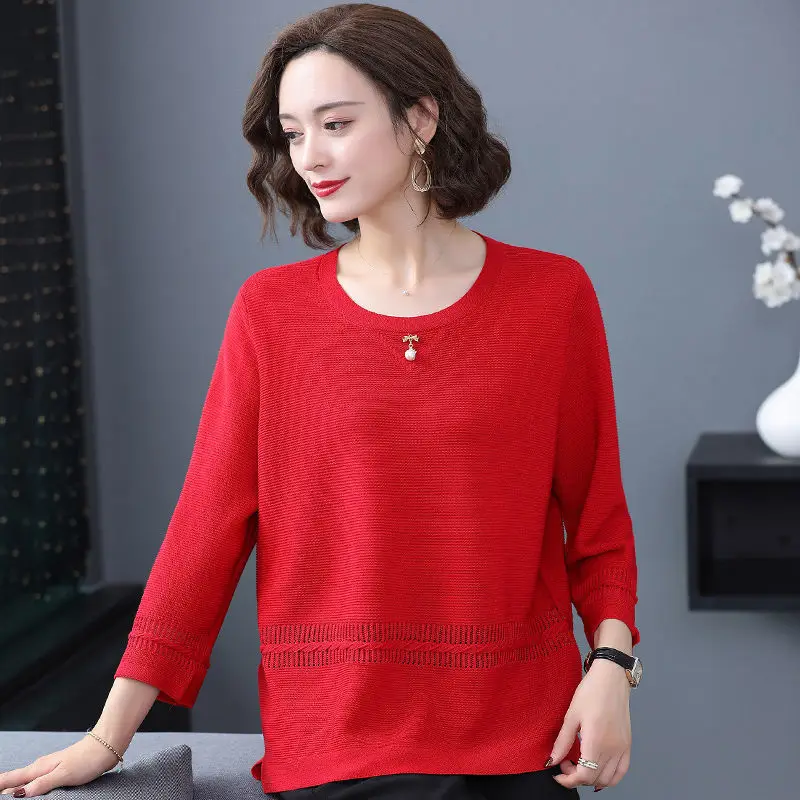 Женская трикотажная футболка с круглым вырезом - Фотография_2