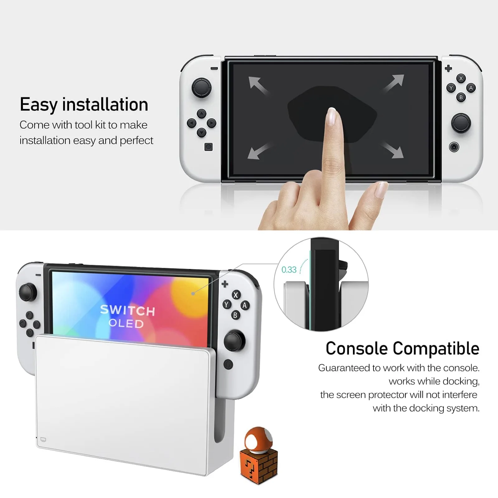 Закаленное стекло 9h для nintendo switch oled switch2 2 - Фотография_3