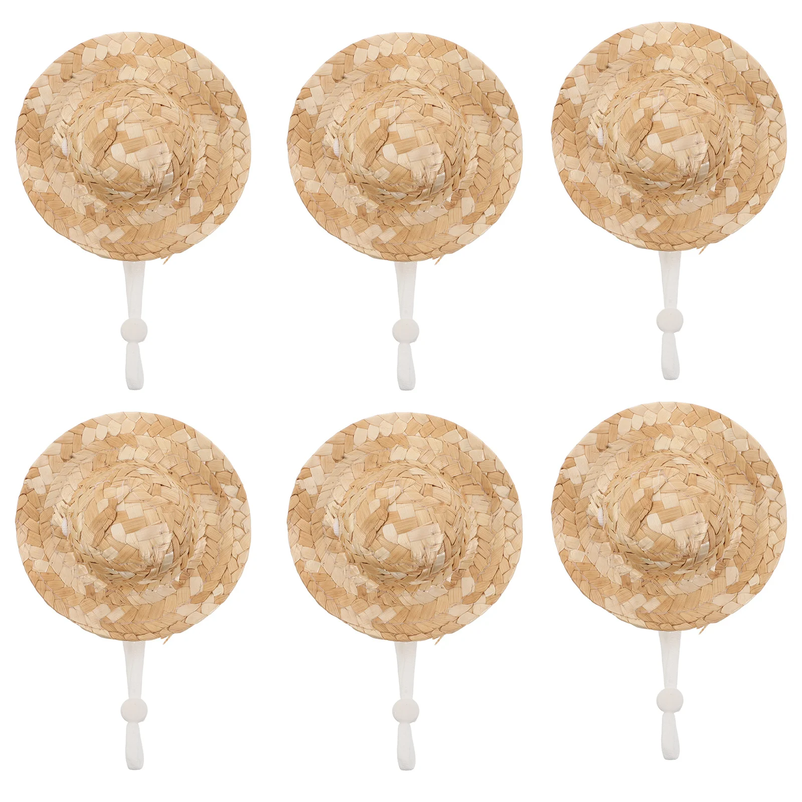 Мини-соломенные шляпы 8 см