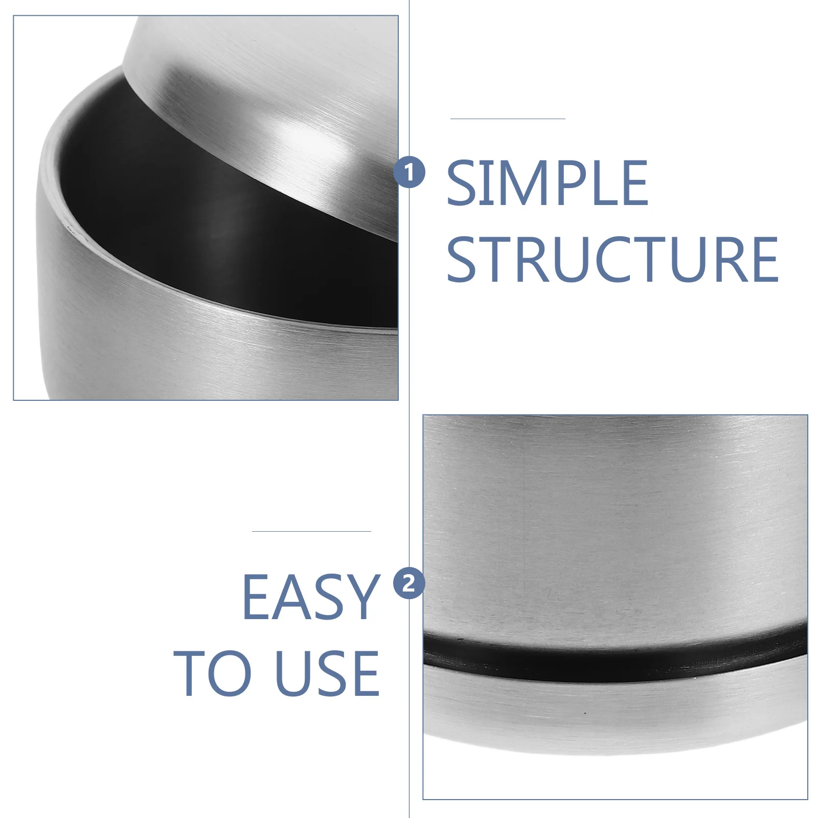 Чаша для бритья из нержавеющей стали с крышкой - Фотография_4