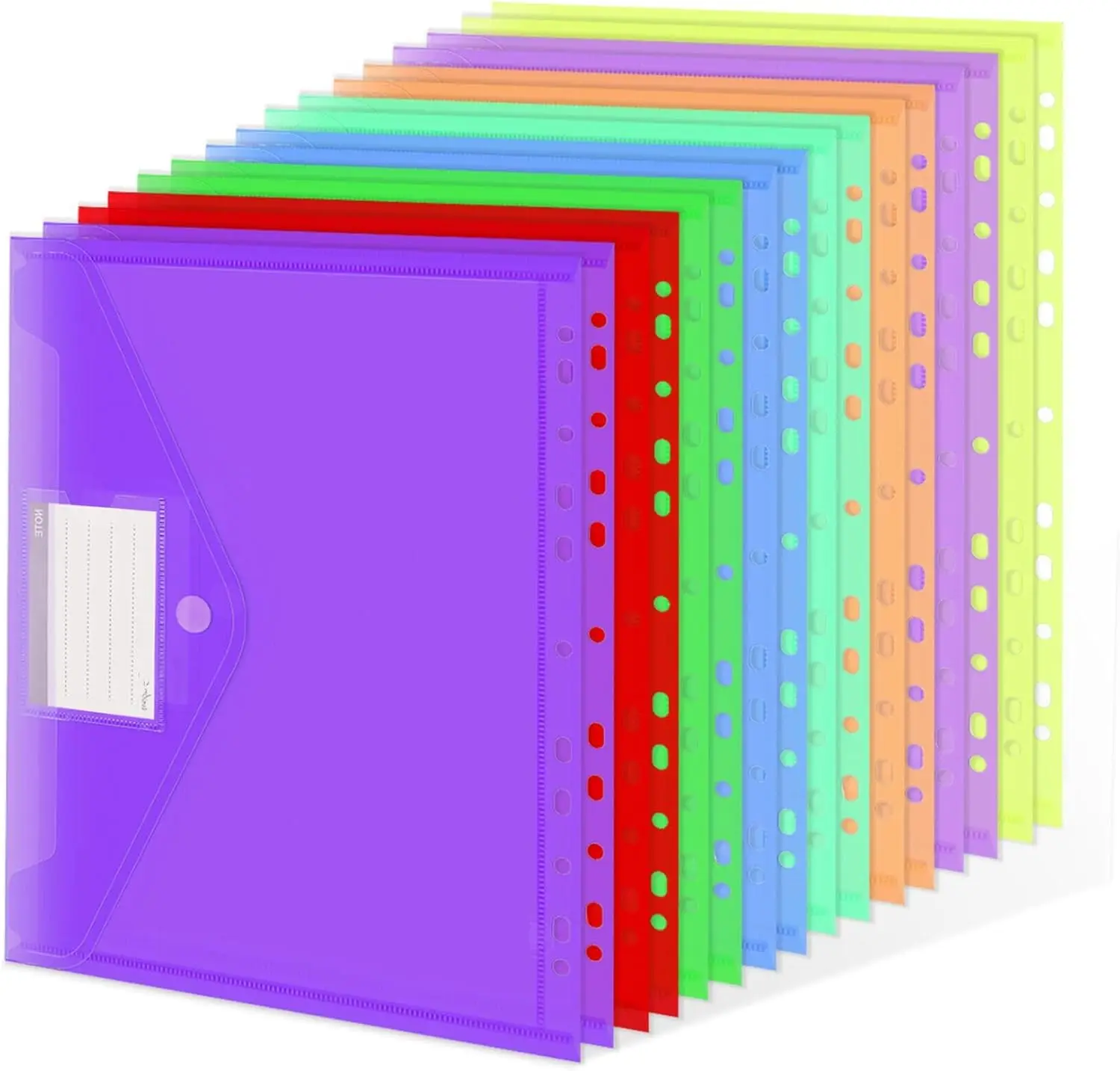 Красочные пластиковые конверты формата а4 с 11 отверстиями