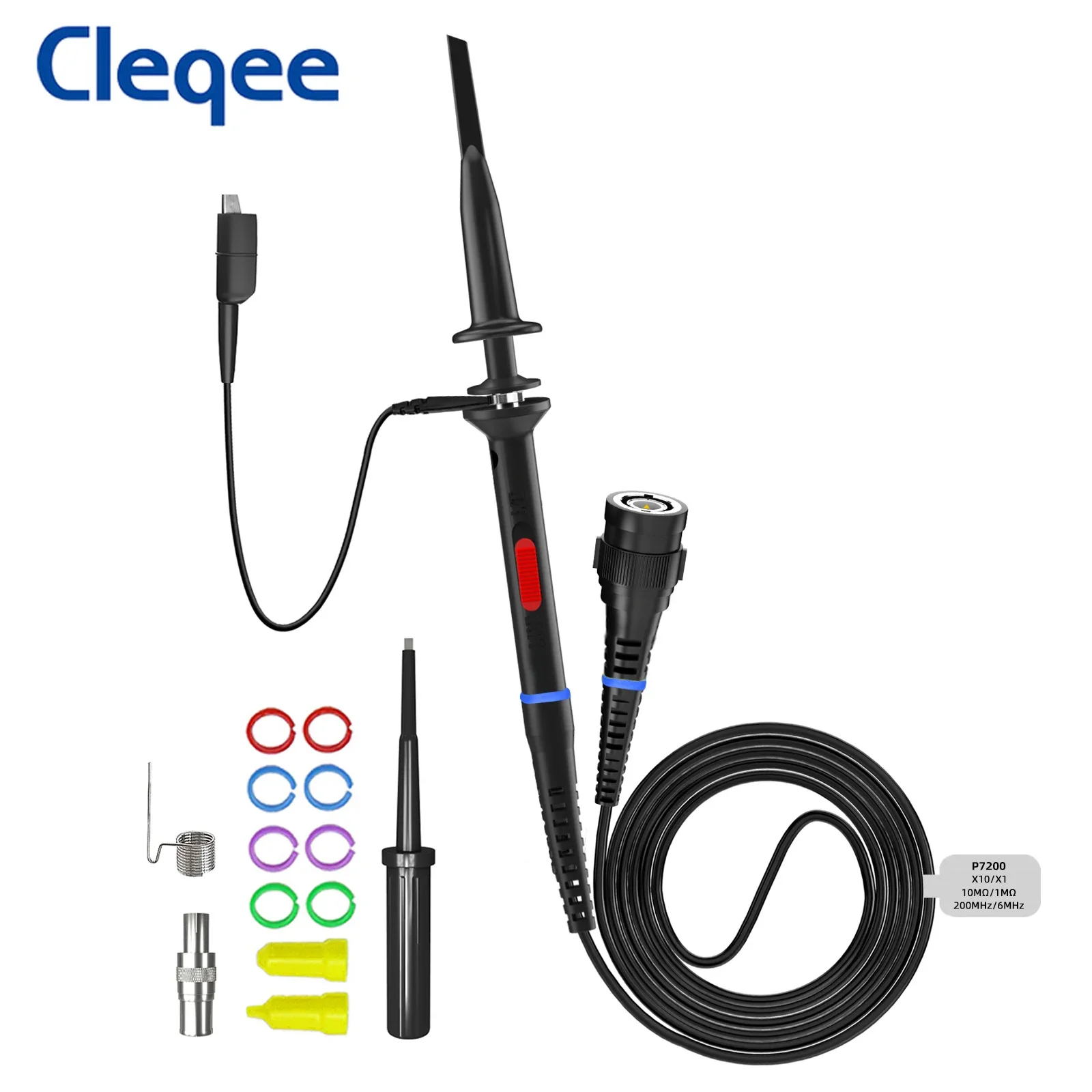 Датчик осциллографа безопасности bnc cleqee p7200 200 мгц x1/x10