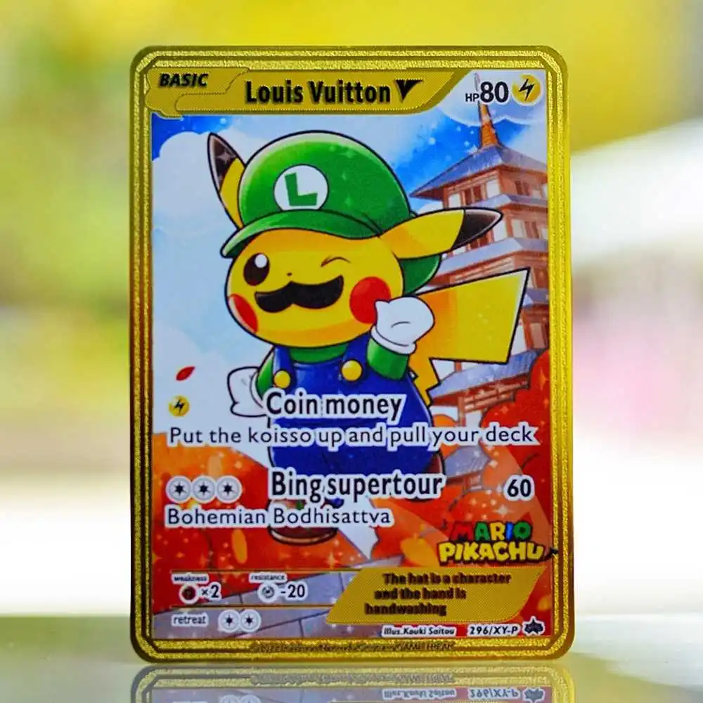 Аниме золотая карта tcg карты покемонов