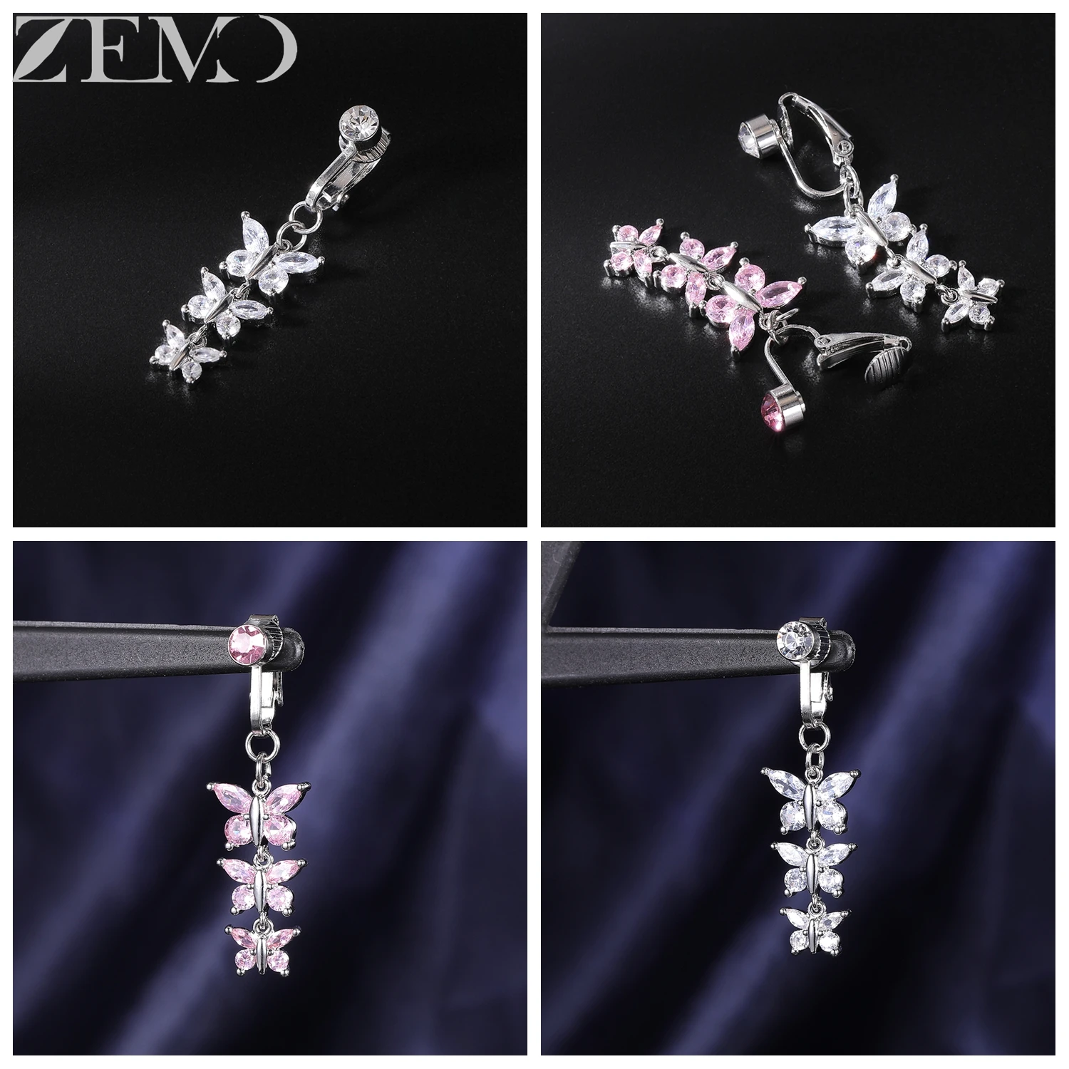 Кольца из нержавеющей стали с зажимом для пупка для женщин и девочек - Фотография_3