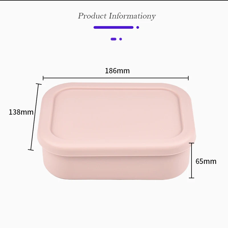 Силиконовый 3-решетчатый ланч-бокс - Фотография_2