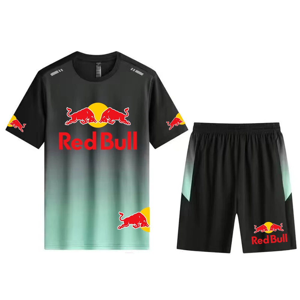 Мужская летняя спортивная одежда red bull racing из ледяного шелка - Фотография_3