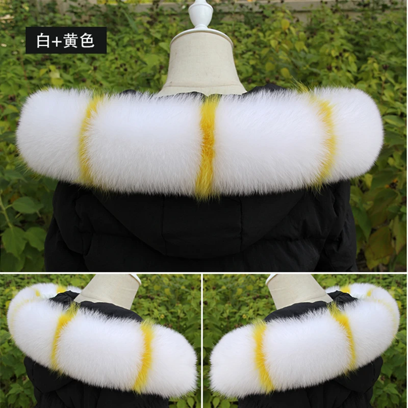 Зимний воротник из 100% натурального лисьего меха для шарфа - Фотография_4