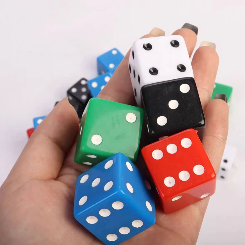 D6 квадратные кубики 25 мм с цифровыми