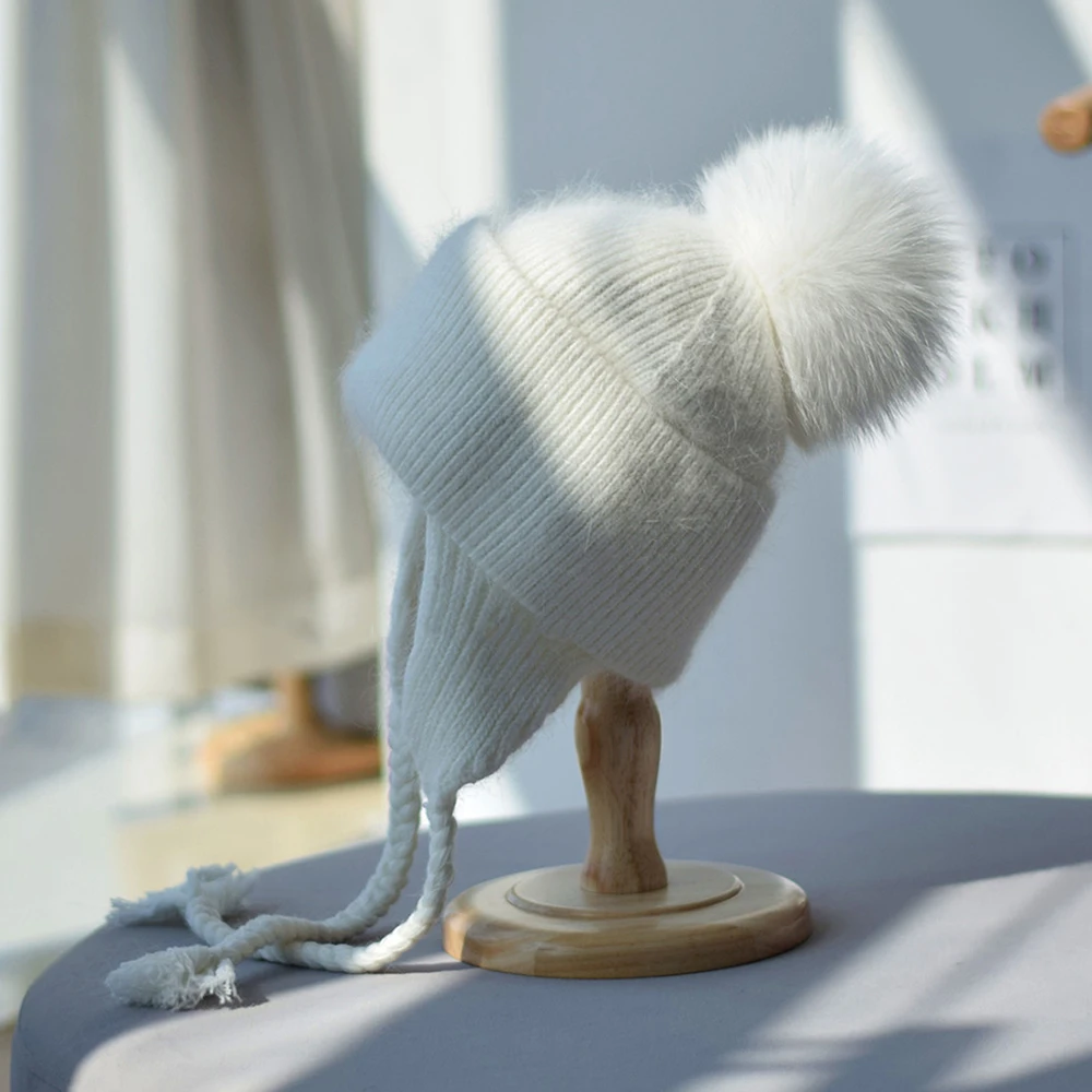 Шапка-ушанка женская зимняя вязаная - Фотография_3