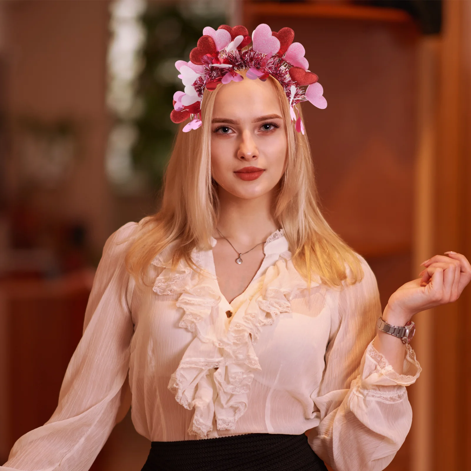 Повязка на голову в форме сердца на день святого валентина - Фотография_2