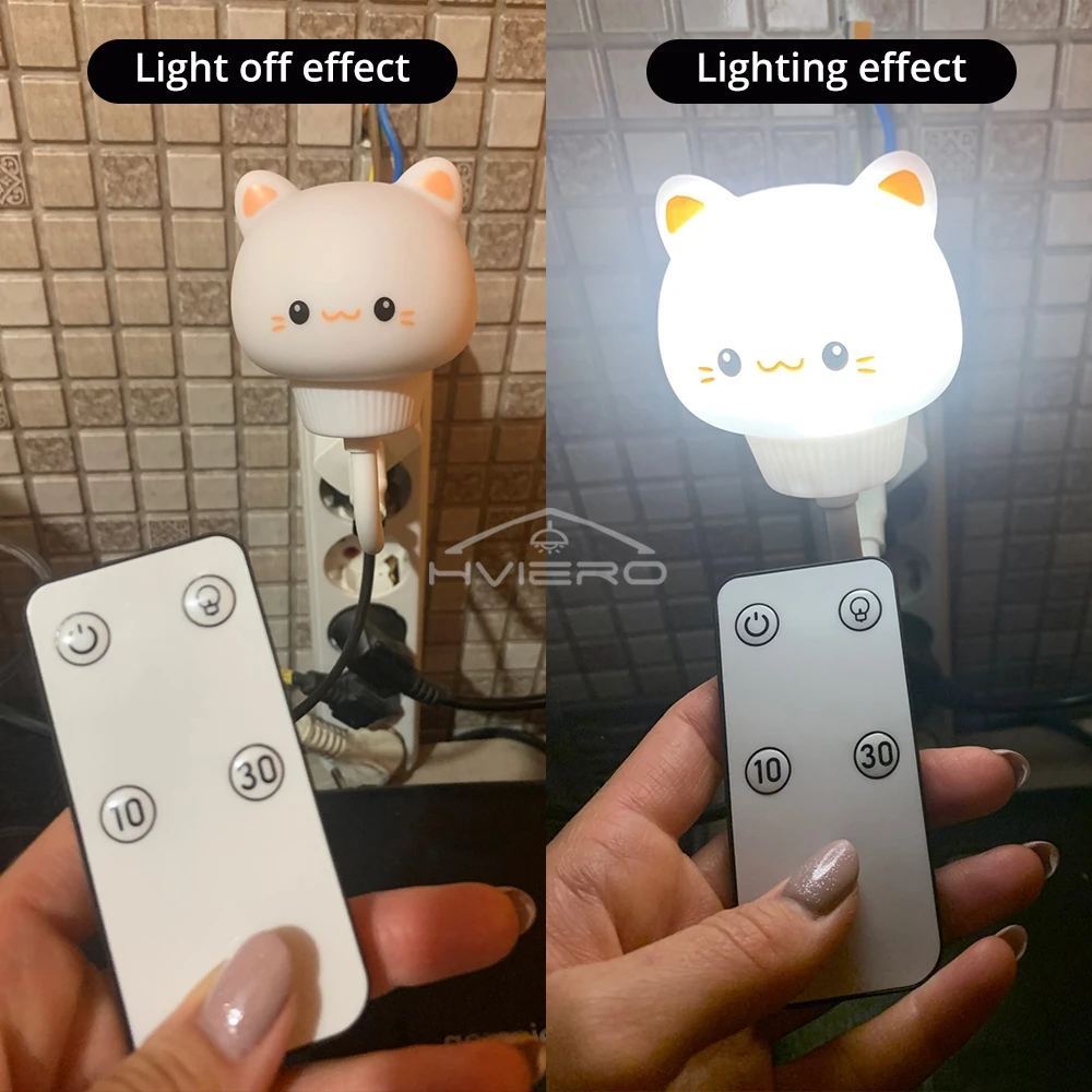 Детские ночные огни с милым мультяшным котом - Фотография_2