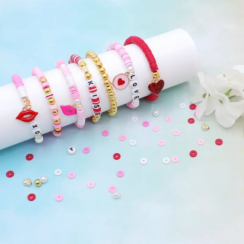 Набор глиняных бусин на день святого валентина - Фотография_5