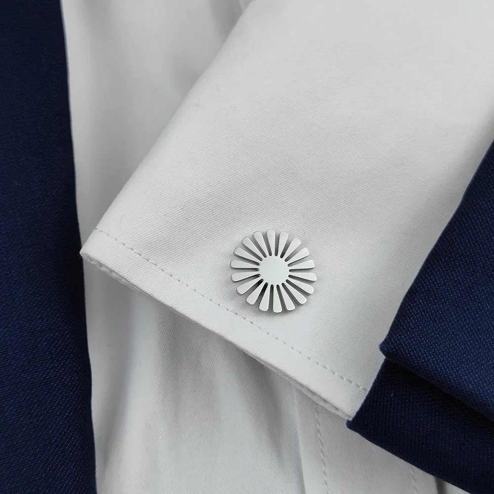 Изысканные элегантные запонки в виде подсолнухов - Фотография_4