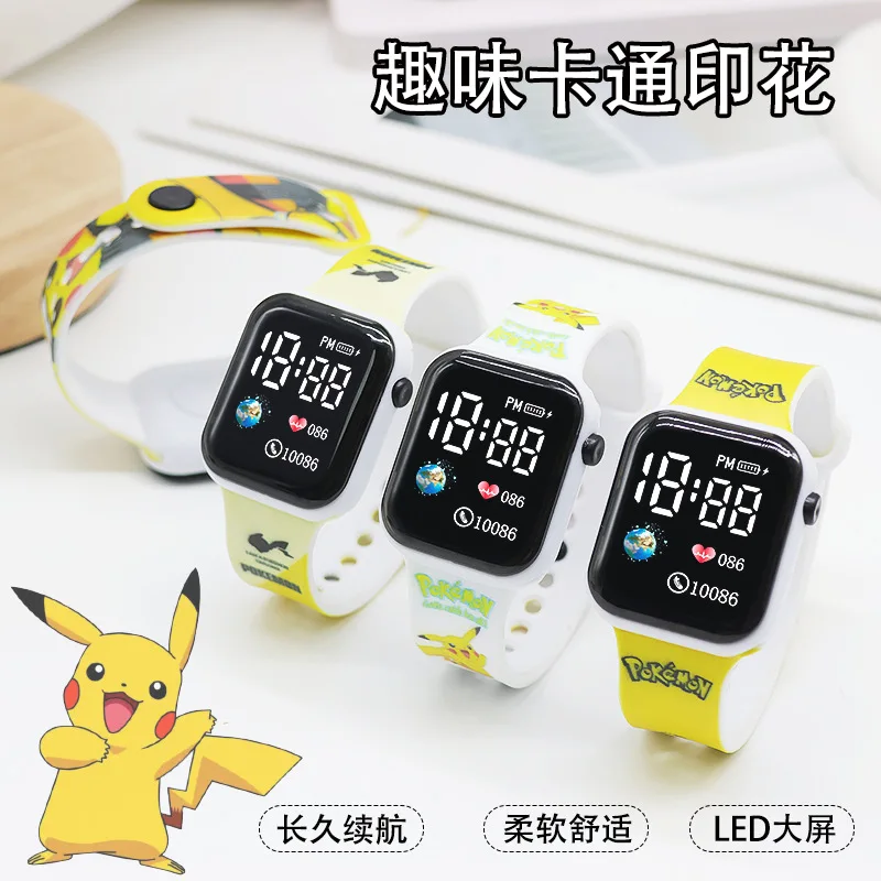 Новые милые часы с героями мультфильмов аниме пикачу