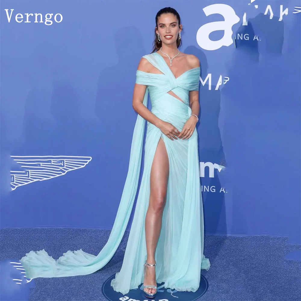 Verngo небесно-голубое шифоновое